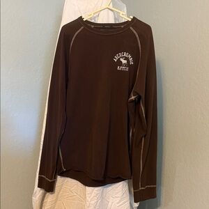 Abercrombie & Fitch Chocolate Long Sleeve Tee